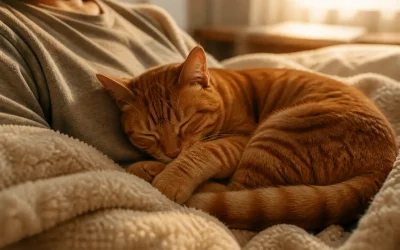 Chat qui dort sur moi : signification spirituelle et vraies raisons